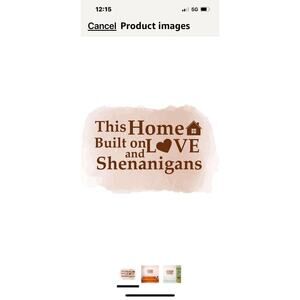 - This Home is Built on Love and Shenanigans - Inspirational Family Wall Deca...